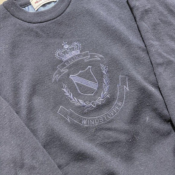 Belika Sweatshirt Mens Large Pullover Blue Crest Windstopper Made Denmark - Picture 3 of 5